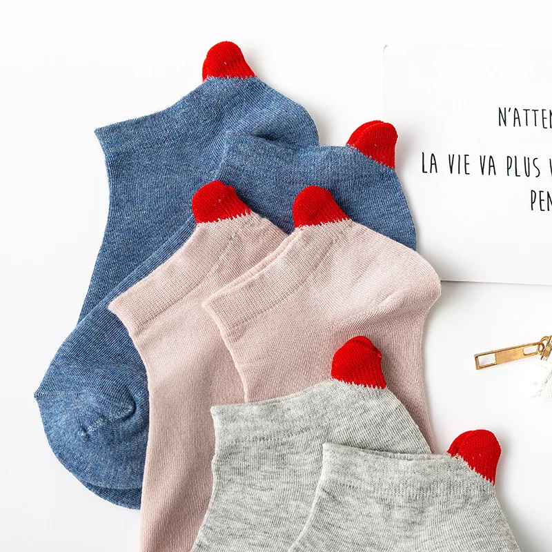 2021 New Design Heel Love Heart All-Match Girls Boat Socks Spring Summer Wholesale Spot Women Cotton Socks