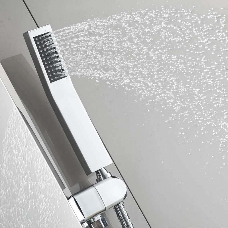 Gold bathroom Waterfall shower column set tower Massage Body Jets Shower Panel