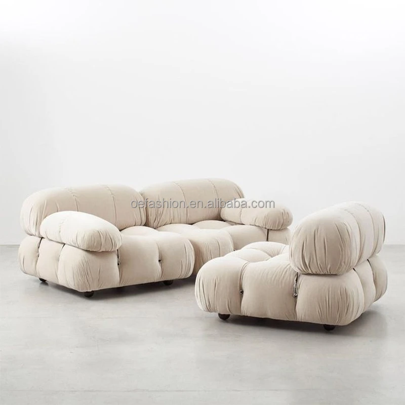OE-FASHION Nordic living room ins Italian minimalist double three-person bread cube free module sofa