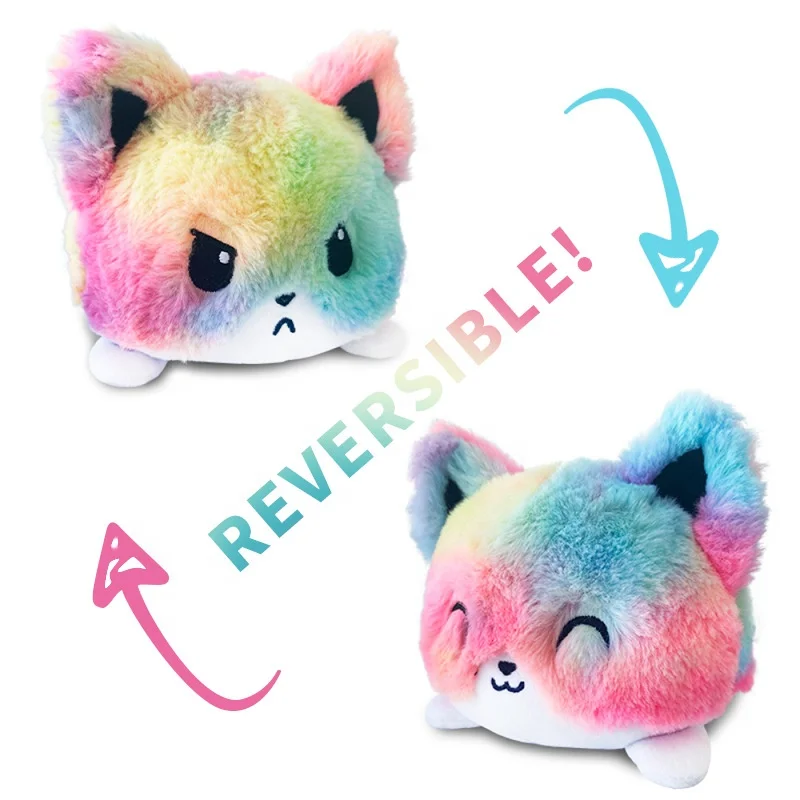 New Arrival Cute Reversible Unicorn Plush Toy Double Sided Gift Cartoons Plush Dolls