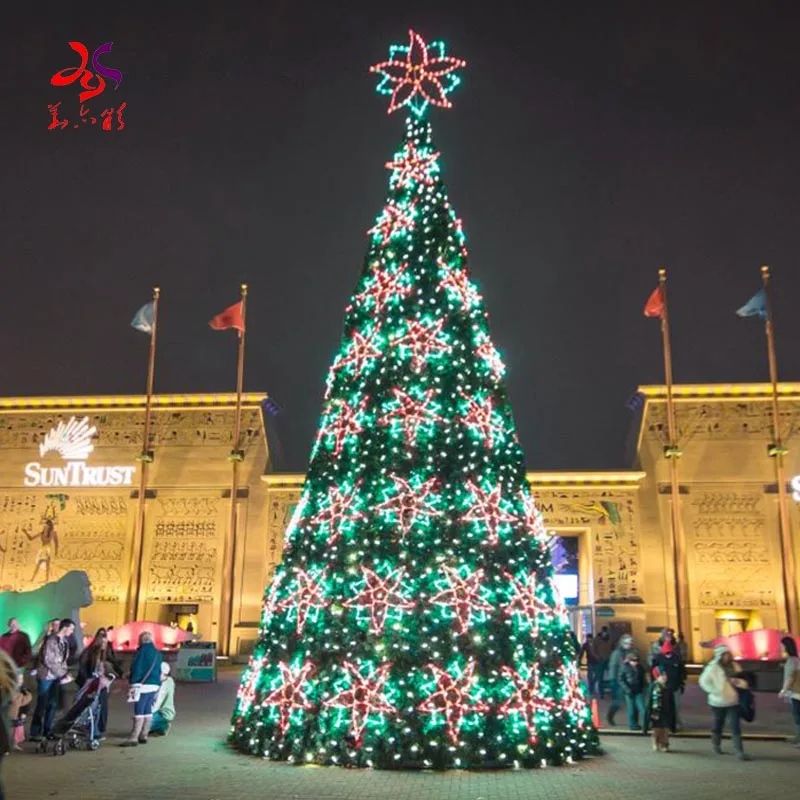 PVC artificial programming Large big commercial Christmas tree Christmas outdoor decorations