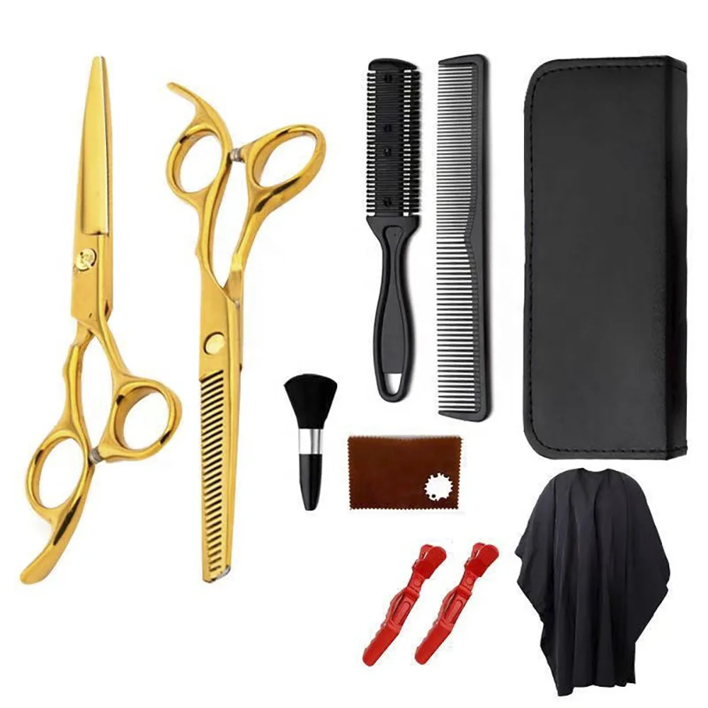 Household hairdressing scissors set tool flat tooth scissors thinning scissors Hair comb haircut cape brush