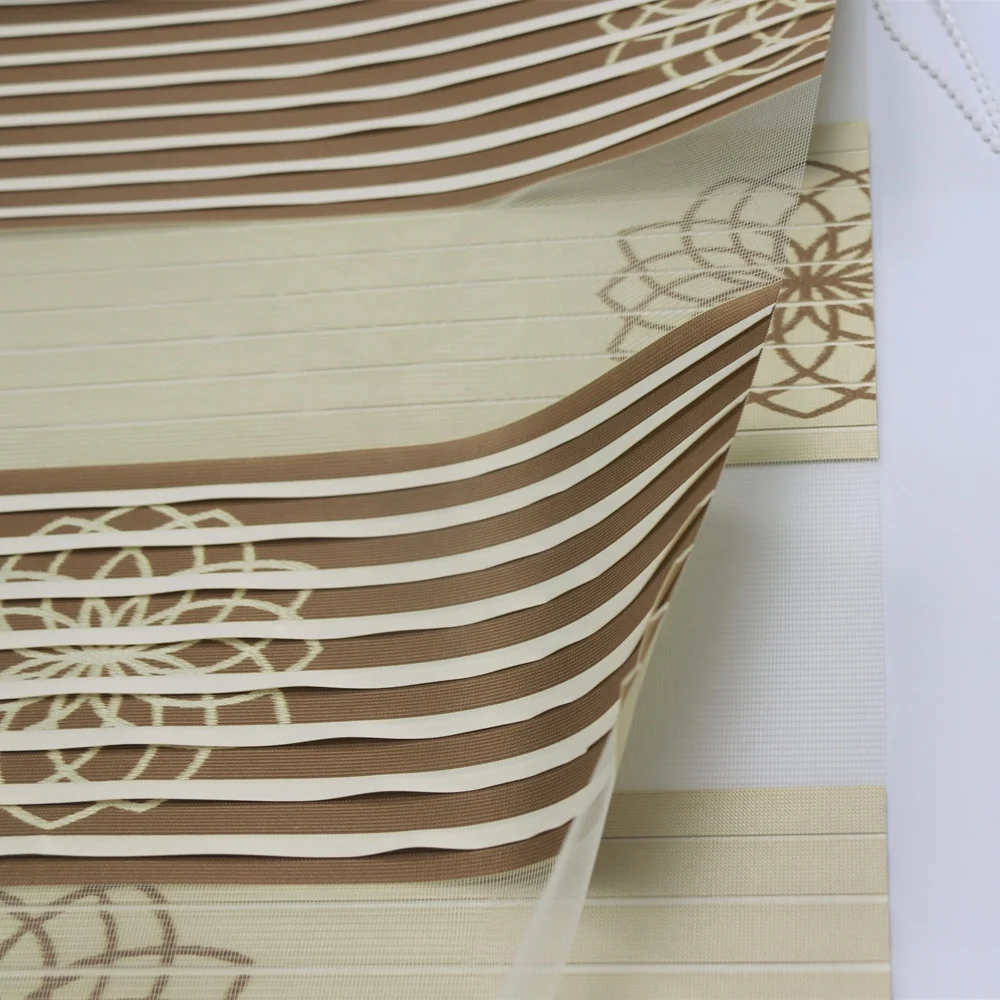 jacquard fabric good quality roller window blinds motorized blackout zebra shades electric blinds