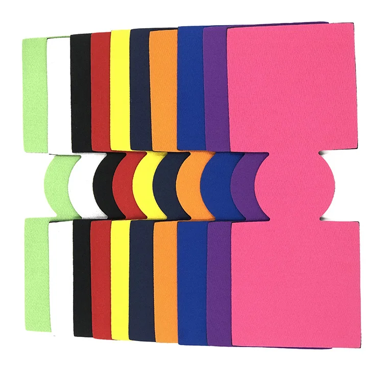 Sublimation Blank Beer Can Coozzie Holder Folding Custom Logo Insulated Can Coolers for Sports Outdoors