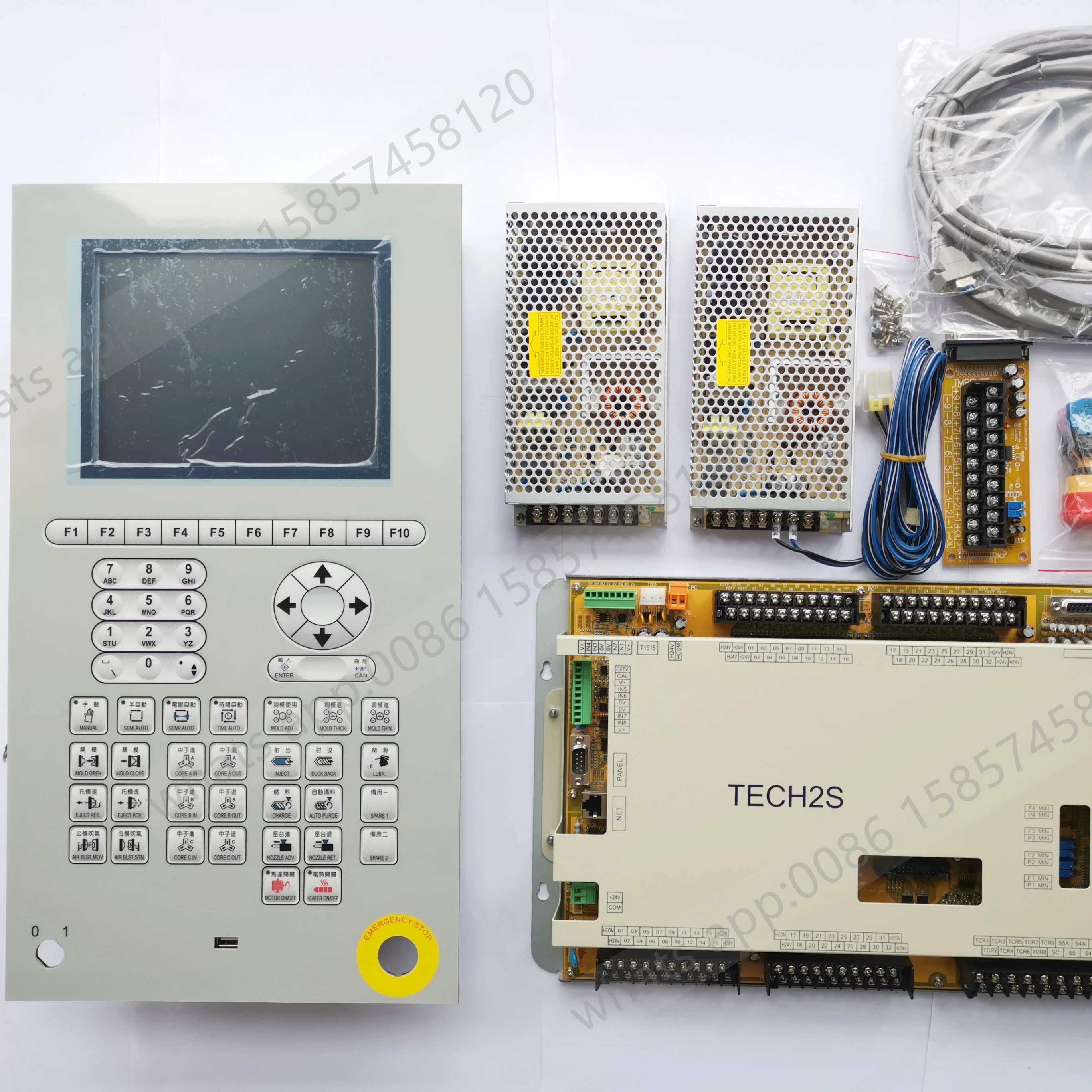 Original brand new Techmation TECH2 WITH Q8 whole plc (controller panel ) for plastic injection molding machine