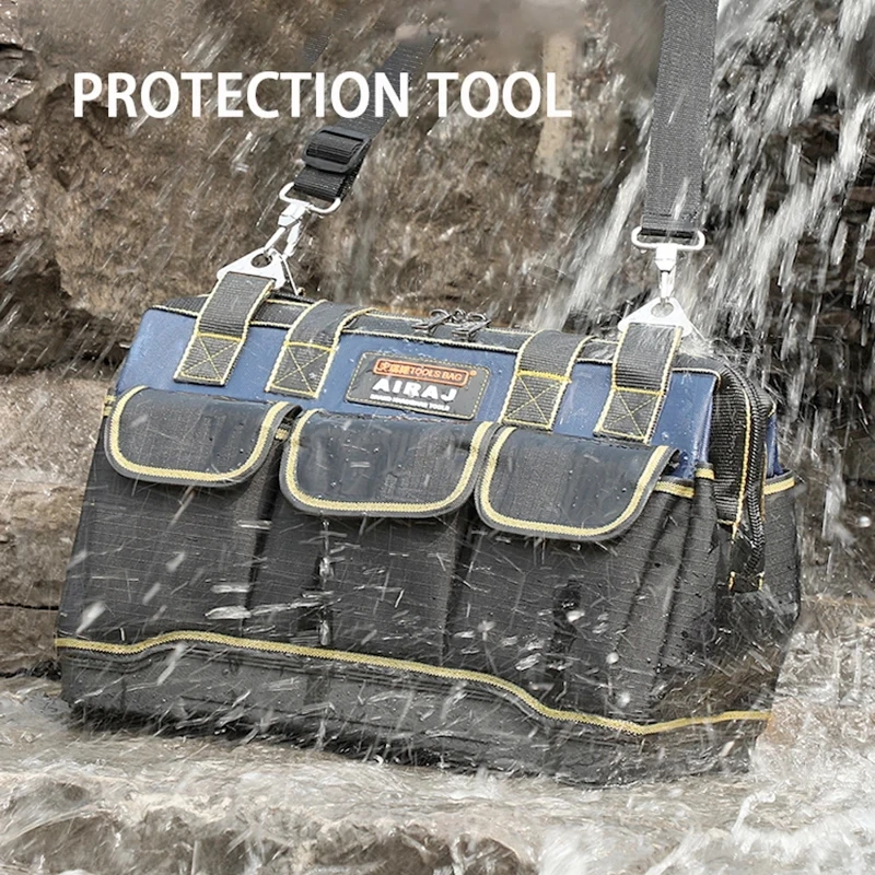 Multi-Function Tool Bag 1680D Oxford Cloth Electrician Bag Multi-Pocket Waterproof Anti-Fall Storage Bag W24-225