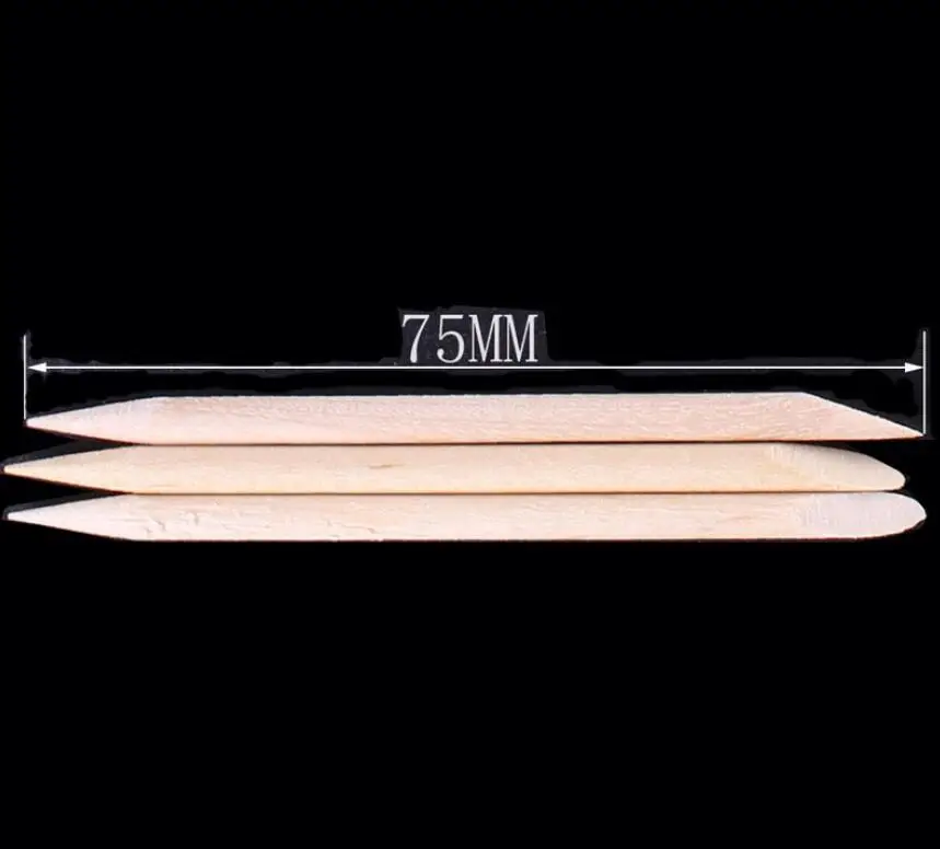 Double Ended Pedicure orange wood Tools nail art cuticle pusher Wooden Manicure Nail Art Wood Stick