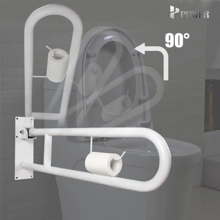 Factory Production Senior Citizen Standing Folding Toilet Stainless Steel Safety Armrest Handles Grab Bar