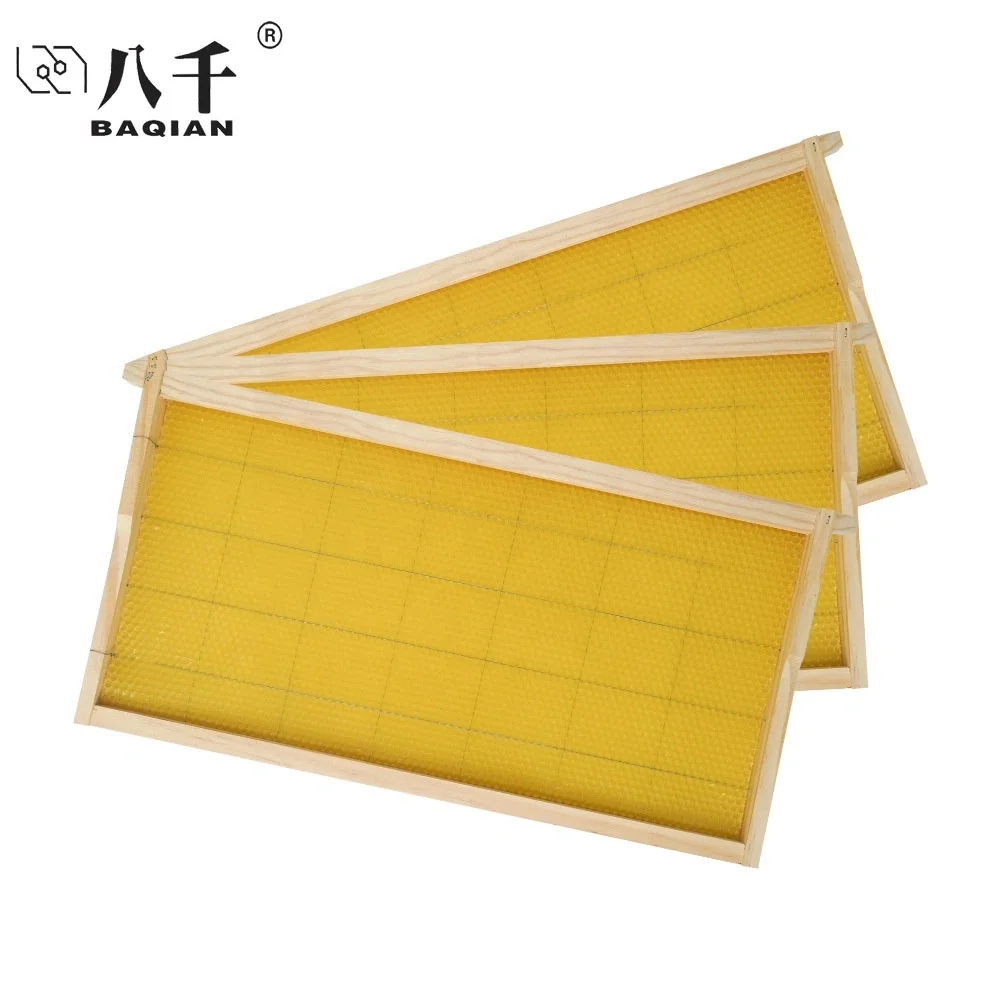 Factory Price Assemble Beehive Frames with Wired Beeswax Sheet Wood Bee Hive Frame