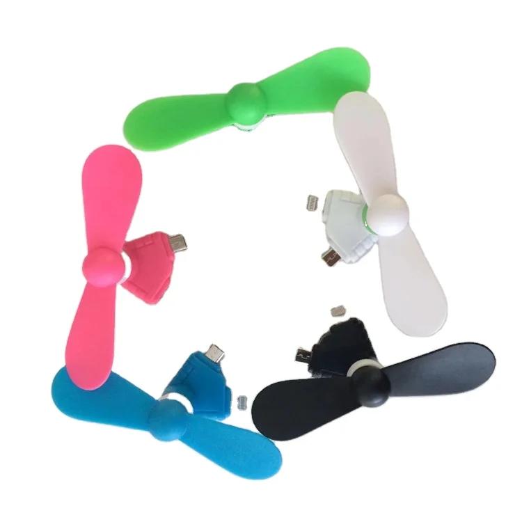Usb Rechargeable Fan Hand Cooling Phone Mini USB Fan Custom Logo Wedding Portable 2 in 1 Plastic White Wholesale Cell Phone Fan