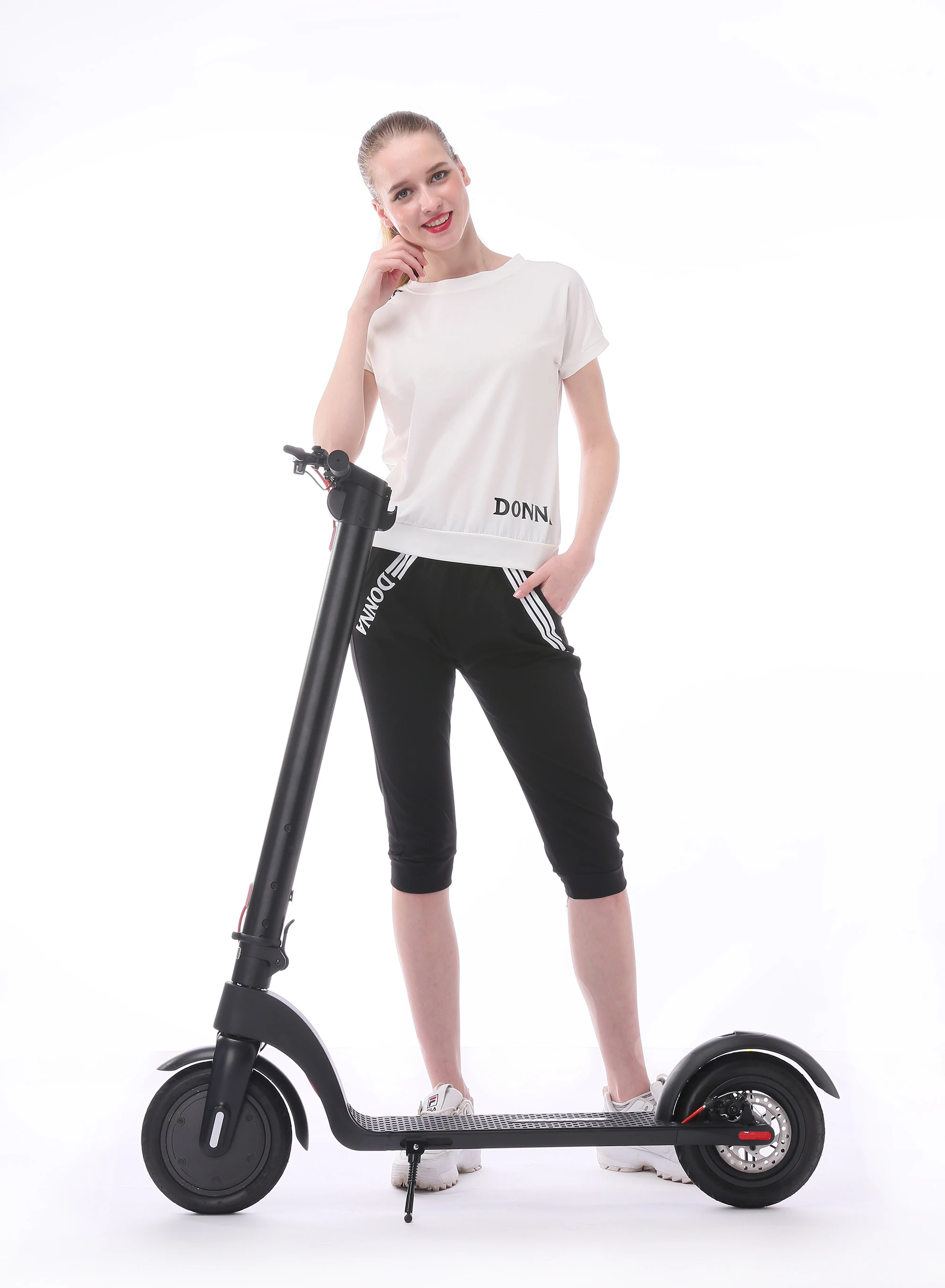 
US & Eur Warehouse In Stock X7 350w 36V 5 AH Removable Battery 1000w Foldable 8.5 inch Air Tire Black Electric Scooter for Adult 