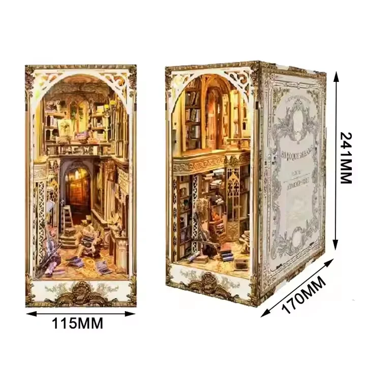 Hamaileon Book Nook Kit DIY Bookend Building Kit 3D Bookend Puzzle Kit Exquisite Puzzle Dollhouse Puzzle ( Baroque Dreams SQ21)