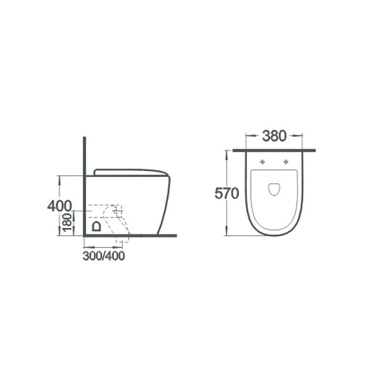 Vitra S20 Back To Wall WC Toilet Pan With Standard Seat 10 Year Warranty