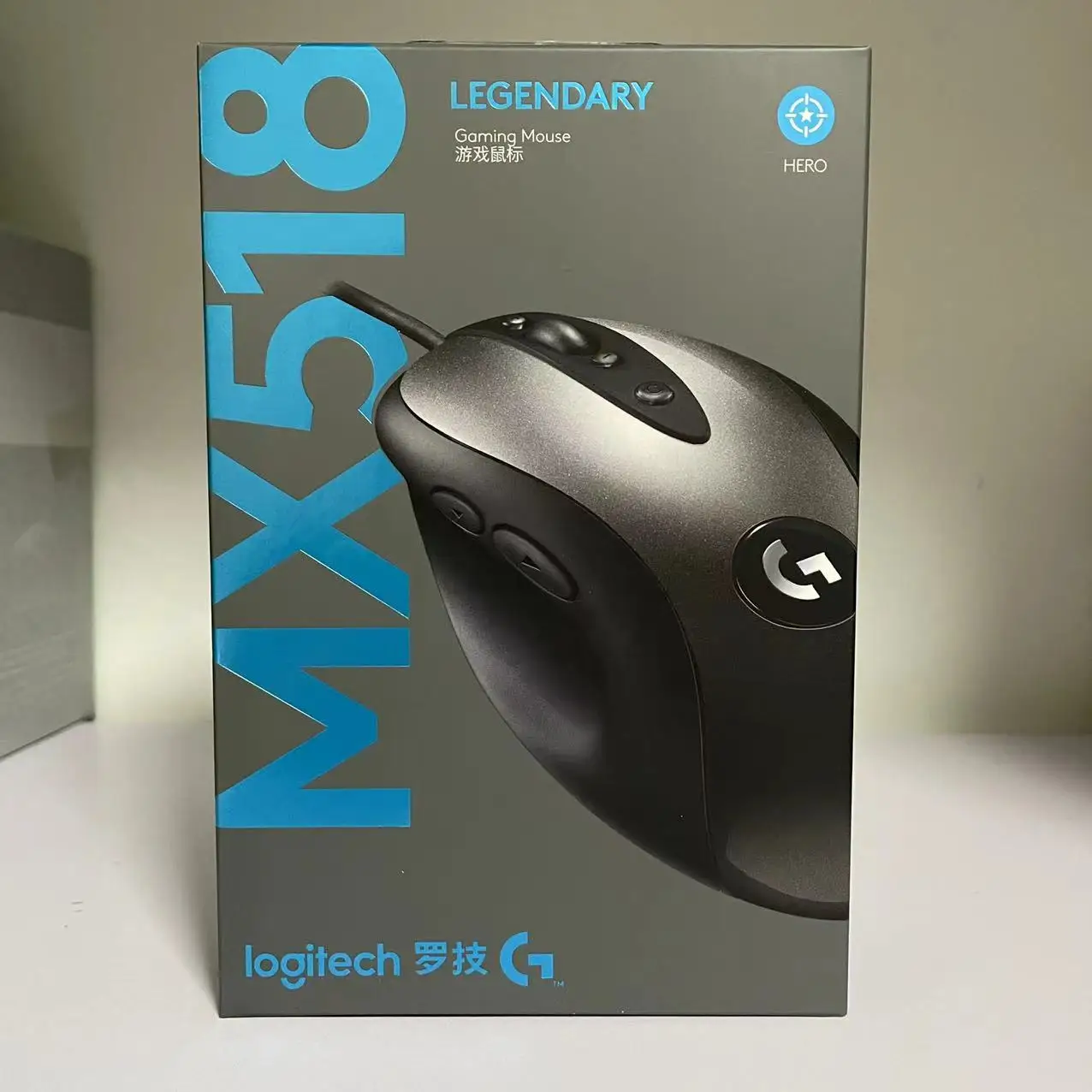 Мышь Logitech G MX518 легендарная игровая 16000 точек/дюйм 8 программируемых кнопок датчик HERO