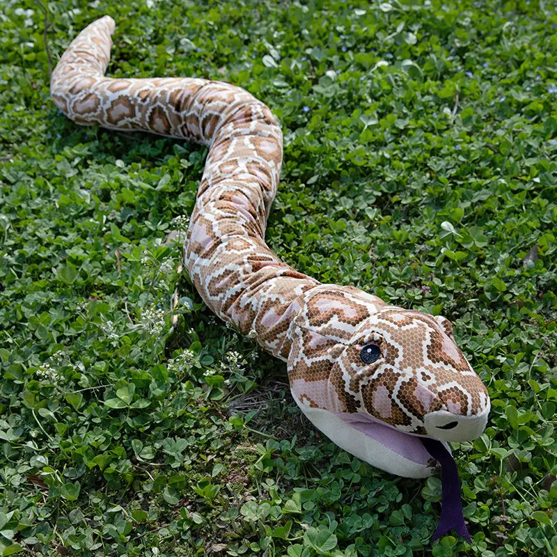 Prank friends children gift simulation animal toys color printed python plush toy 170 cm long snake doll