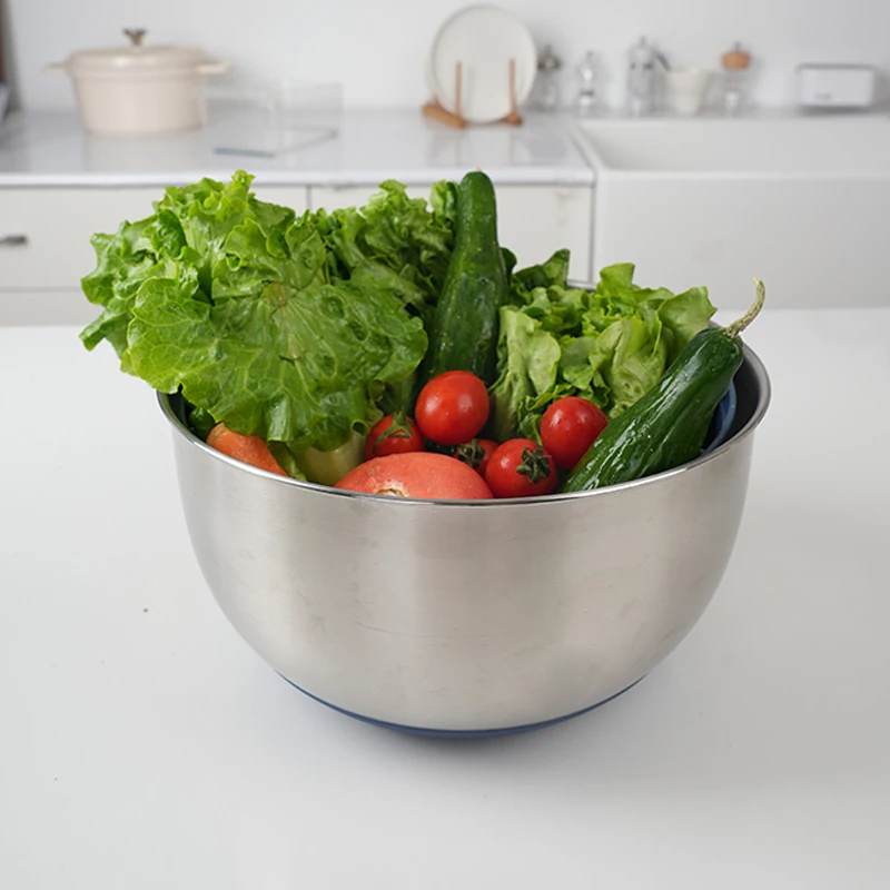 Hot Sale Kitchen Multifunctional Dry Salad Mixer Slicer Lettuce Vegetable Salad Spinner Stainless Steel