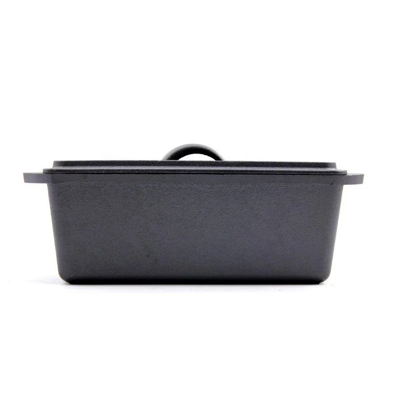 Hot selling cast iron camping cook pre-seasoning physical non-stick bread baking pan bread mold pot