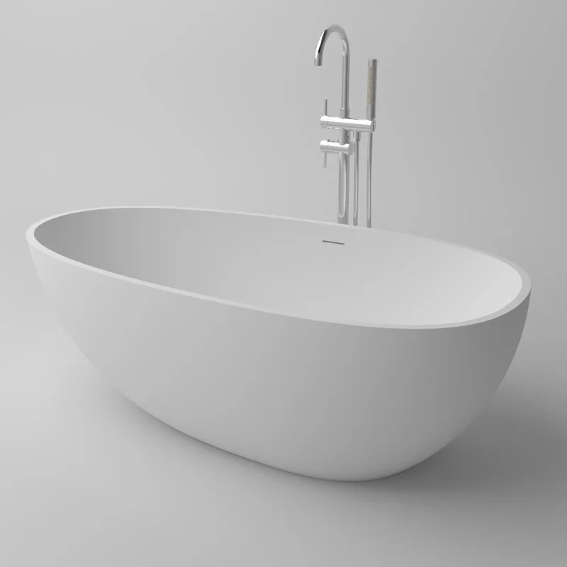 Wholesale Resin Stone Whirlpool Bathtub Artificial Marble Stone Free Standing Bathroom Bath tub