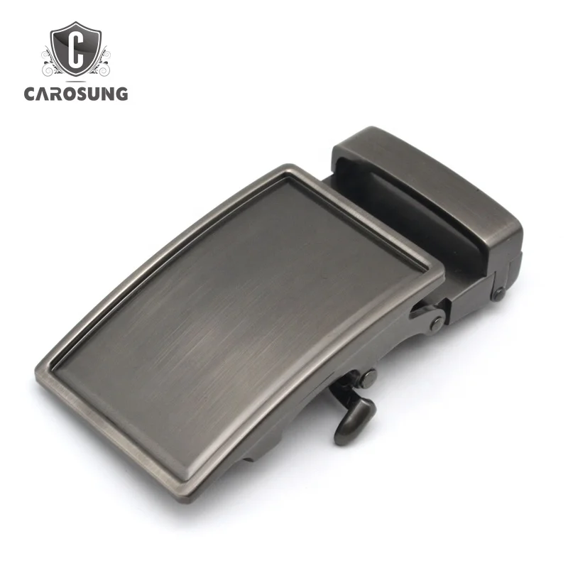 40mm belt buckle custom Stick leather covered belt buckle automatic ratchet buckle for men belt