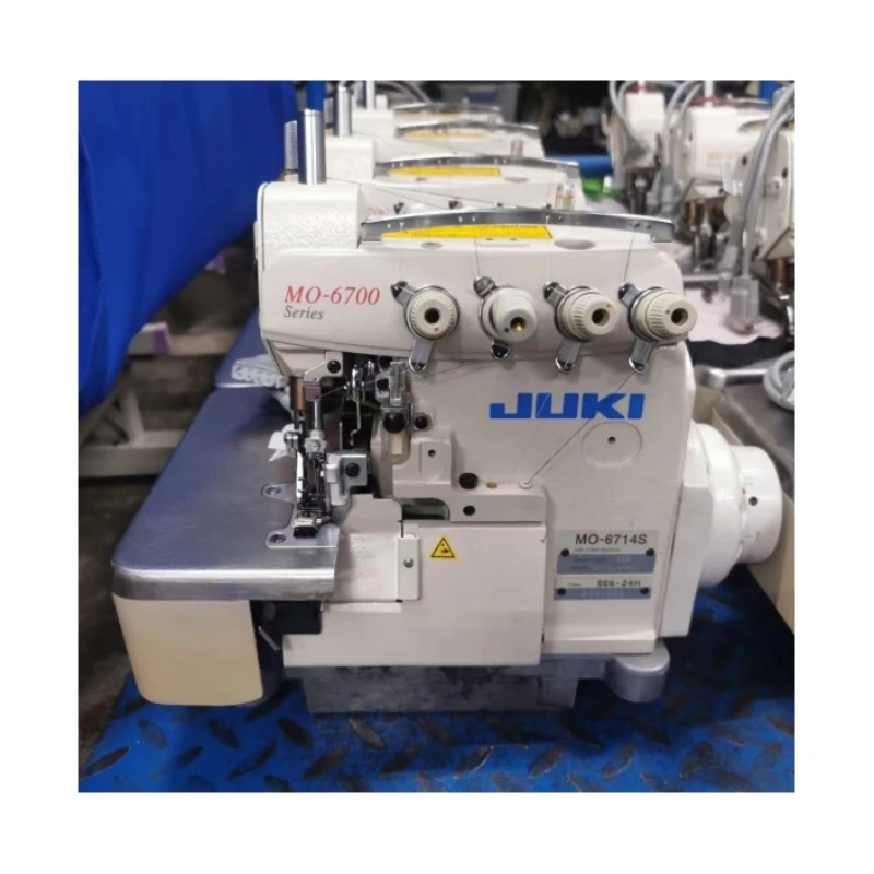 Second Hand Cheap Price Jukis MO-6714S Semi-dry-head, High-speed, 2-needle Overlock / Safety Stitch Machine