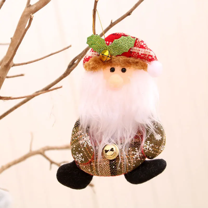 hristmas Tree Decoration Accessories Deer Santa Claus Pendants for Home Indoor Outside Winter Holiday Decor Supplies