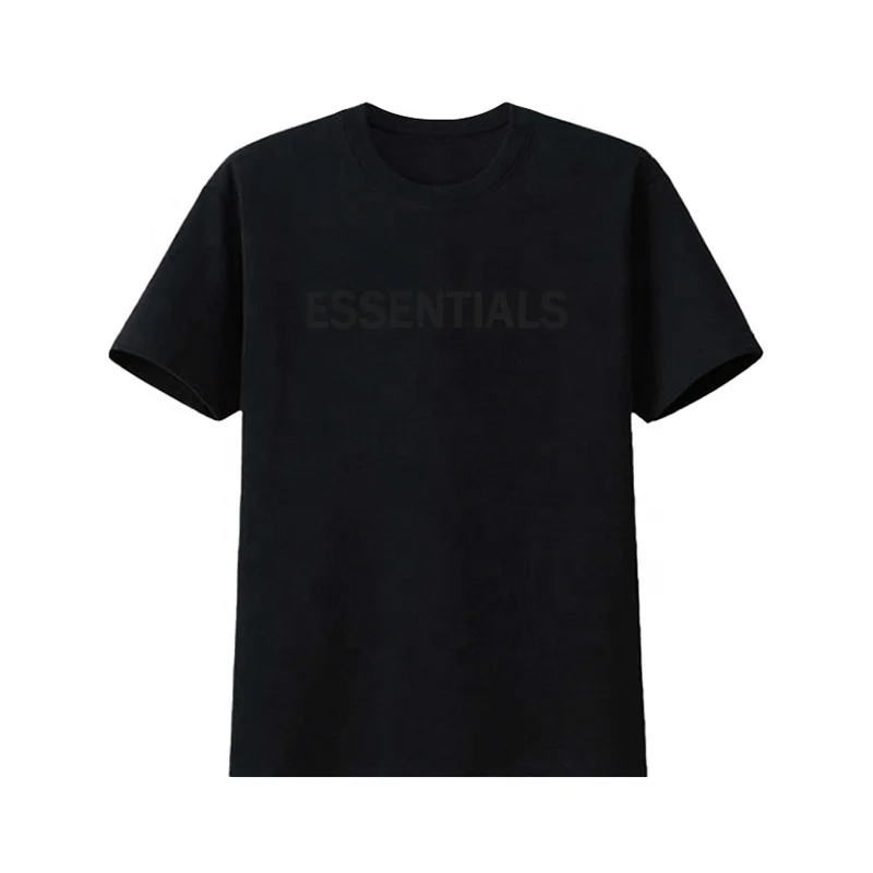 Black and green FEAR OF GOD Season 7 Double Line Letter Laminated Short Sleeve Male T