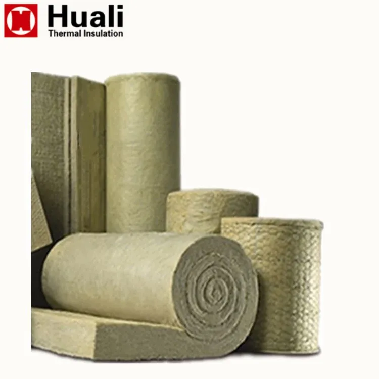 sound insulation rock wool roll price in China roof insulation materials rock wool blanket for building material