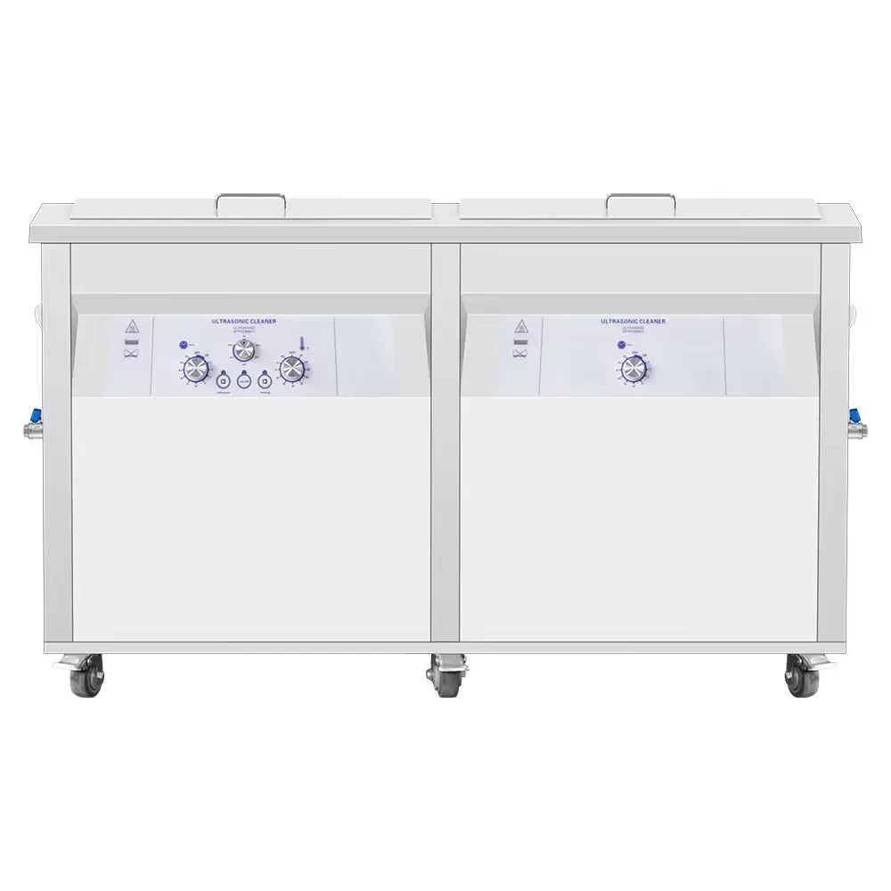 Double Slots Cleaning Heating and Drying Metal Plastic Glass From 40L to 150L Industrial Ultrasonic Cleaning Machine