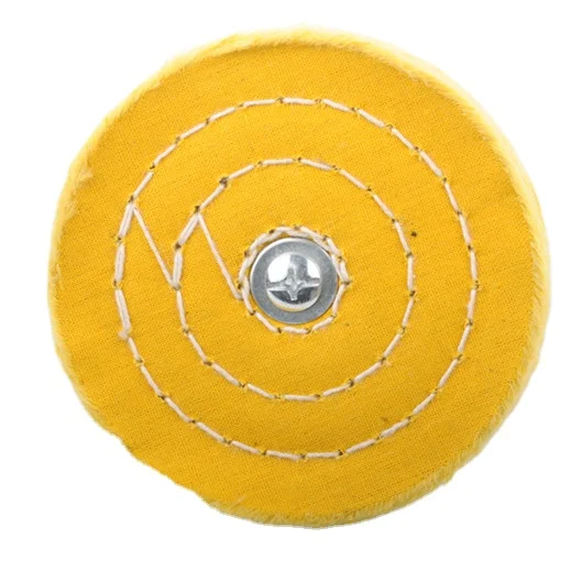 GLORY abrasive yellow leather muslin cotton cloth buffing wheel for polishing jewelry