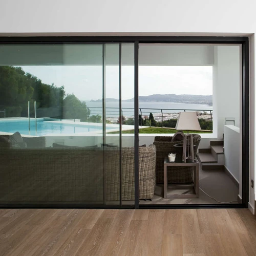 ZMR Thermal break Aluminum narrow sliding glass doors slim frame sliding door Ultra High Quality Sliding Door