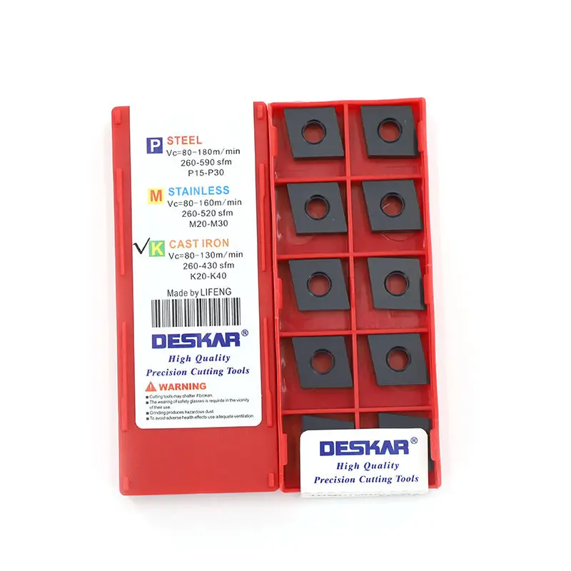 Deskar CNMA120408 вставки карбида CNMA120404 LF3018 ЧПУ токарно-винторезный станок высокого качества лезвием режущего инструмента пластина из серого чугуна