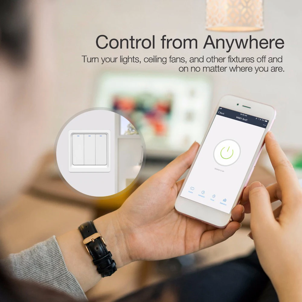 Умный дом ручное Голосовое управление Alexa Google 1 2 3 Gang Power TUYA APP кнопка переключателя Wi-Fi 220