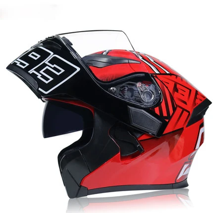 New Arrivals Motorcycle Flip Up Helmet With Inner Sun Visor Double Lens DOT Certification for Street Bike Road