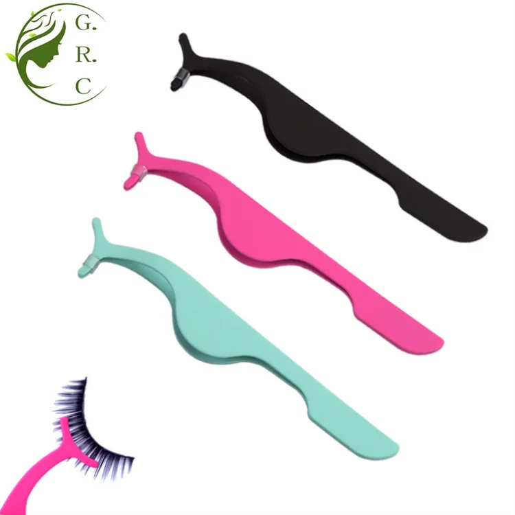 JMJ Provide Sample Many Color Choose Large Inventory Private Label Metal Eyelash Extension Steel Cosmetic Tool Eyelash Tweezer