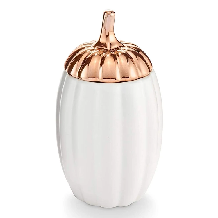 white rose gold color white kitchen storage ceramic decorative canisters jars