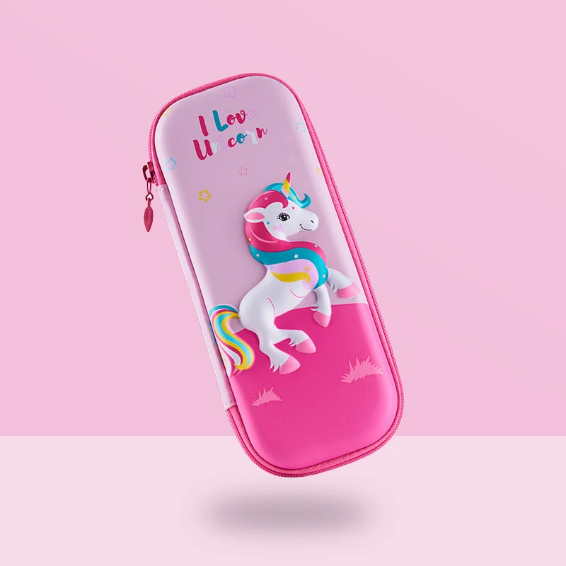 BEYOND stationery pu cover large capacity custom 3d eva horse cute cat ice cream kids pencil case for girls boys
