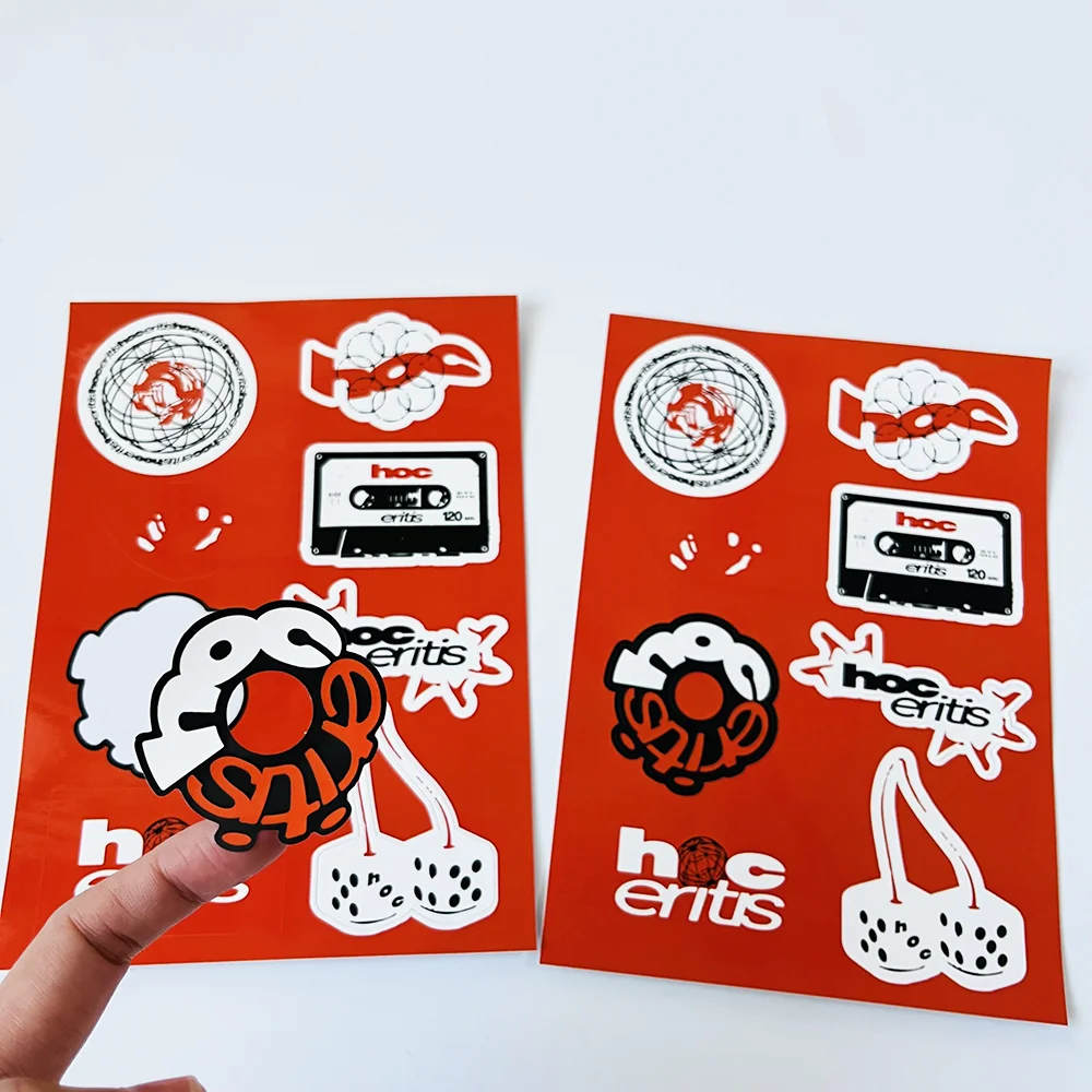 Waterproof Self Adhesive Sticker Custom Die Cut Vinyl Logo Sticker Sheets