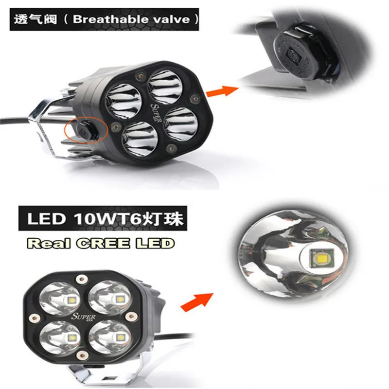 100% Waterproof Inch led Driving Lamp Offroad Auto Car Motorcycle 40W Led Work Light