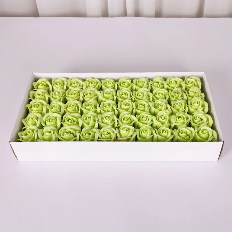 Factory direct sales three layer thickened rose soap flower simulation flower head DIY handmade florist material gift box