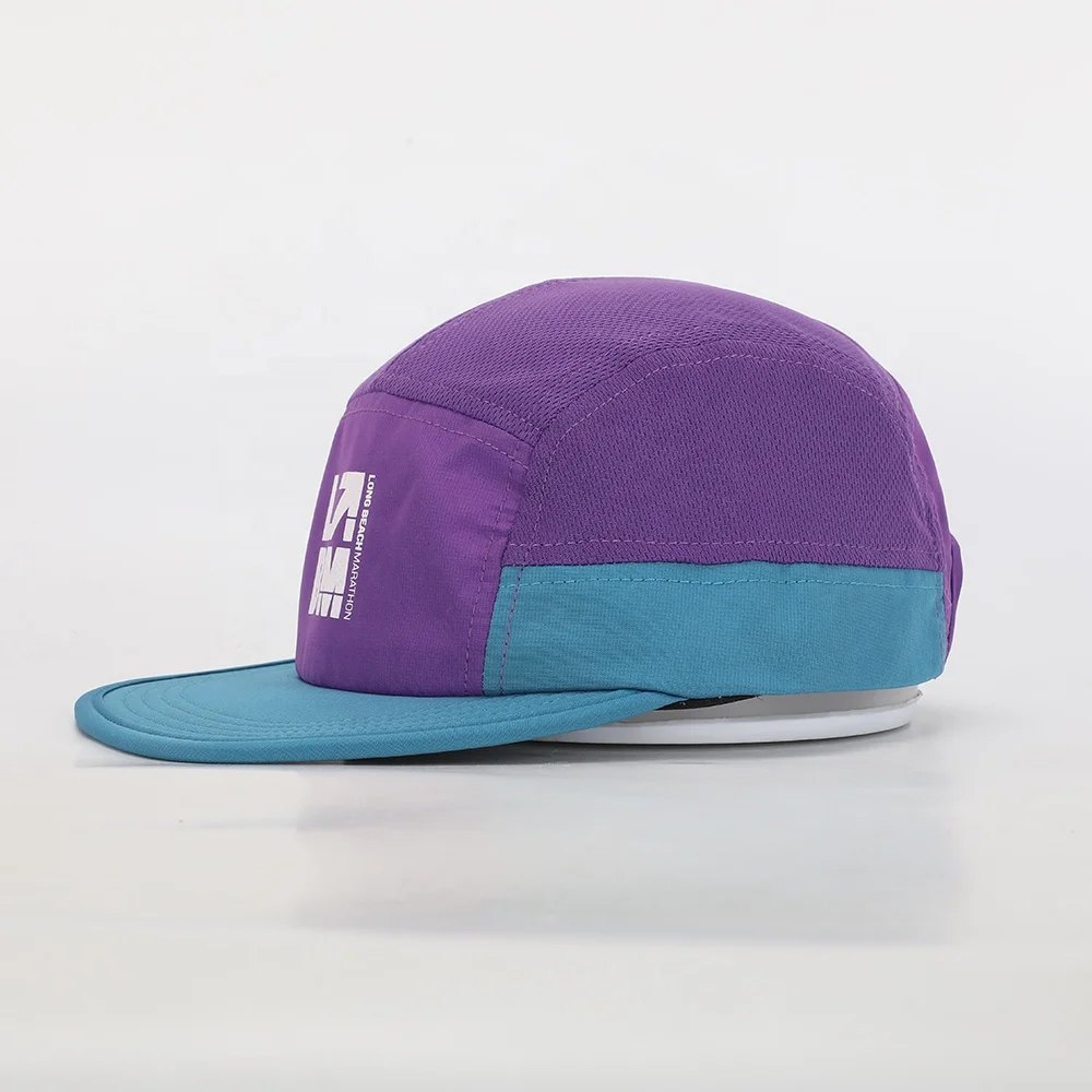 OEM Custom Design Embroidery Logo All Over Printing 5 Panel Camp Cap,Sports Running Camper Hat,Lightweight Outdoor Camping Cap