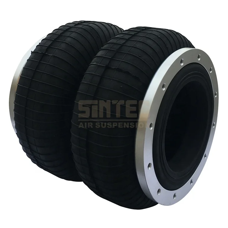 2S200-25F Aluminium Flange Type Double Convoluted Rubber Airbags Air Shock Lift Bellow Ride Suspension Spring