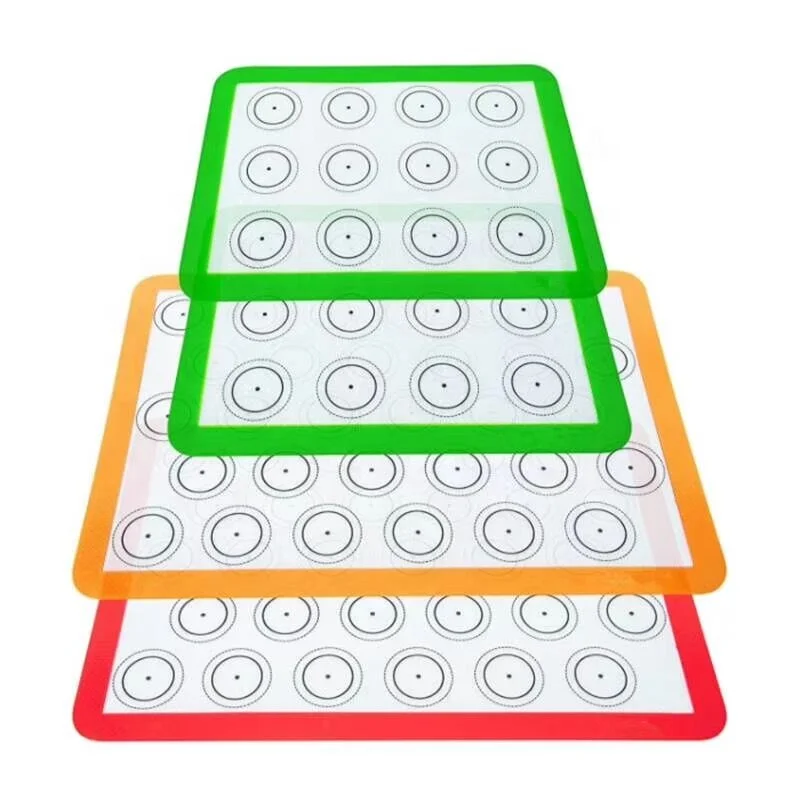 Non Stick Silicone Liner for Bake Pans Reusable Silicone Macaron Baking Mats 0.7mm
