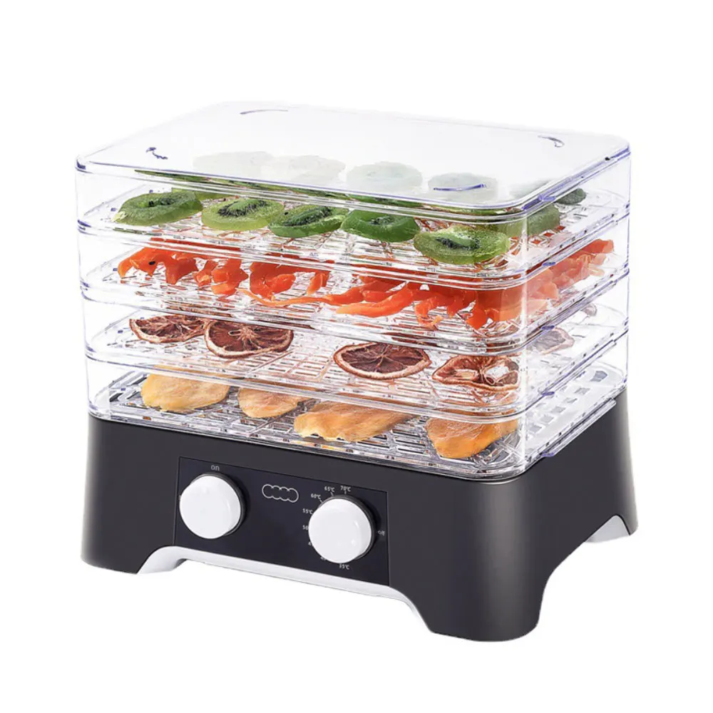 Household 5 Trays Adjustable Temperature Food Dehydrator