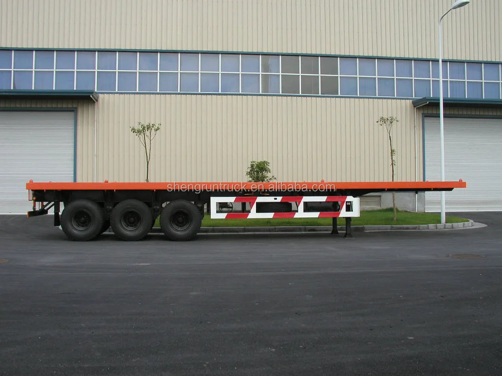
3 axles flatbed trailer lowbed trailer semi box trailer manufacture 