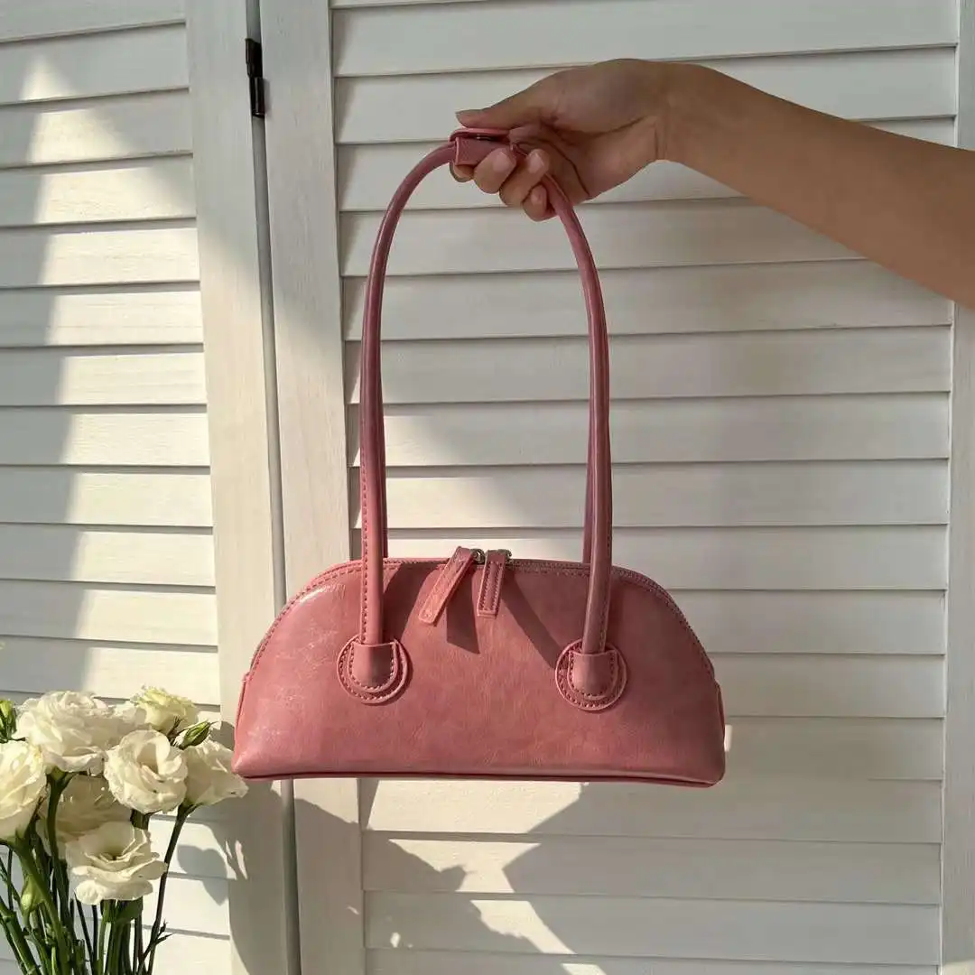 Retro Casual Women Shoulder Purses and Handbags Luxury Women Ladies Underarm Shoulder Bags PU Fashion Handbags Portable ZIP