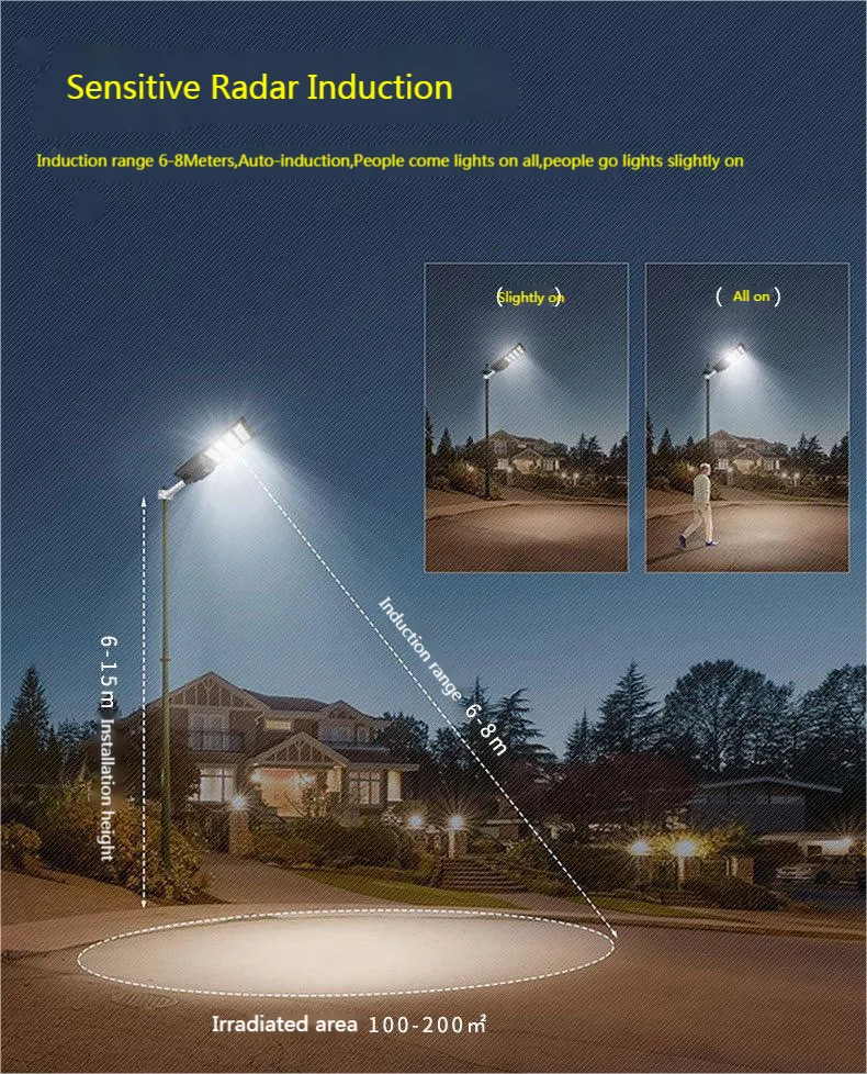 Solar Power Street Light 300w 400w Led Solar Street Light All In One Price