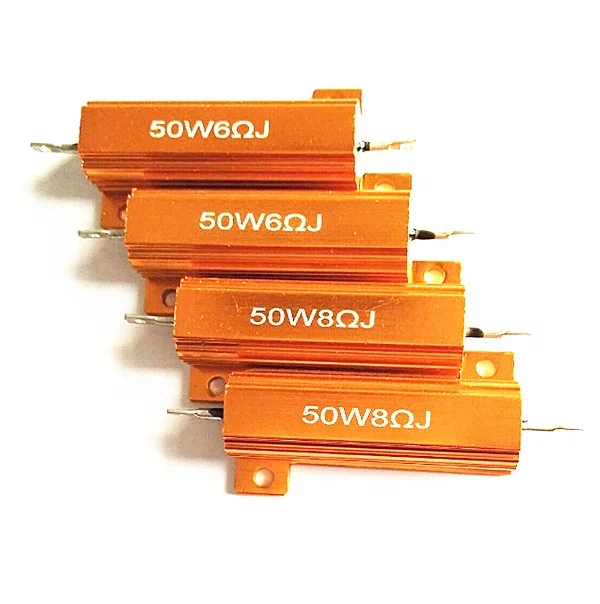 RX24  50w1K 1K 1.2K 1.5K 1.8K 2K 2.2K 2.5K 3K 3.3K 4K 4.7K 5.1K 6K 7.5K 8K 10K aluminum power metal shell case resistor