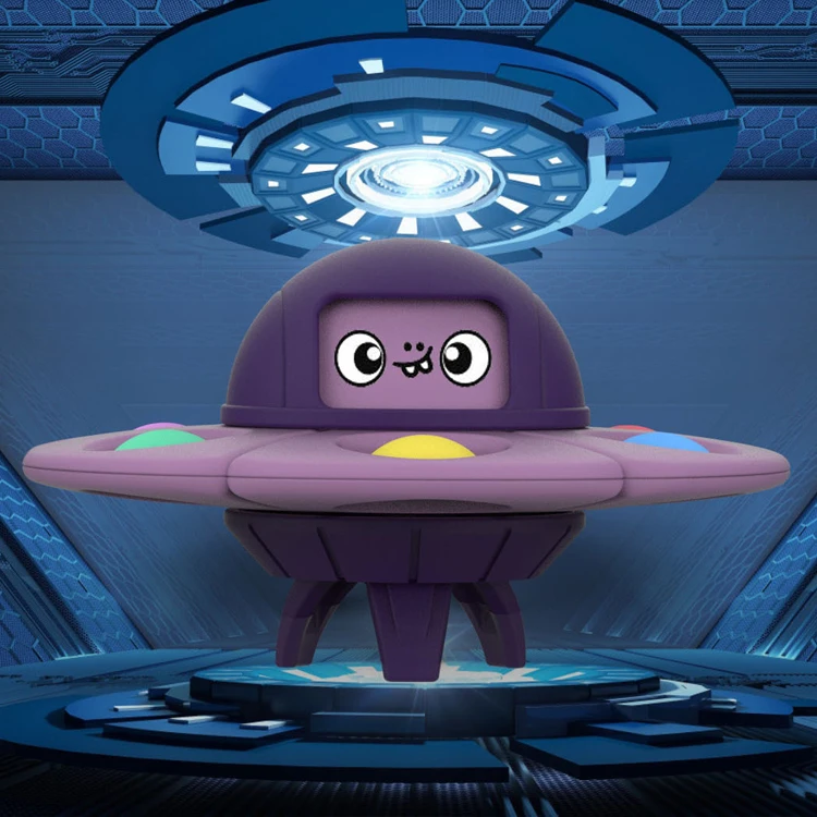 kids interactive toys Anti Anxiety finger Mini UFO top spinner flying Fidget toy