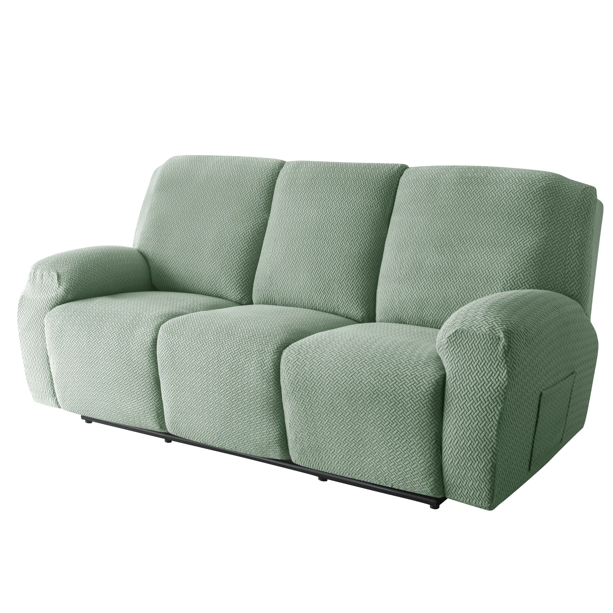 New arrival solid color high elastic elastic waterproof jacquard simple all-inclusive velvet 3 seat sofa cover for living room