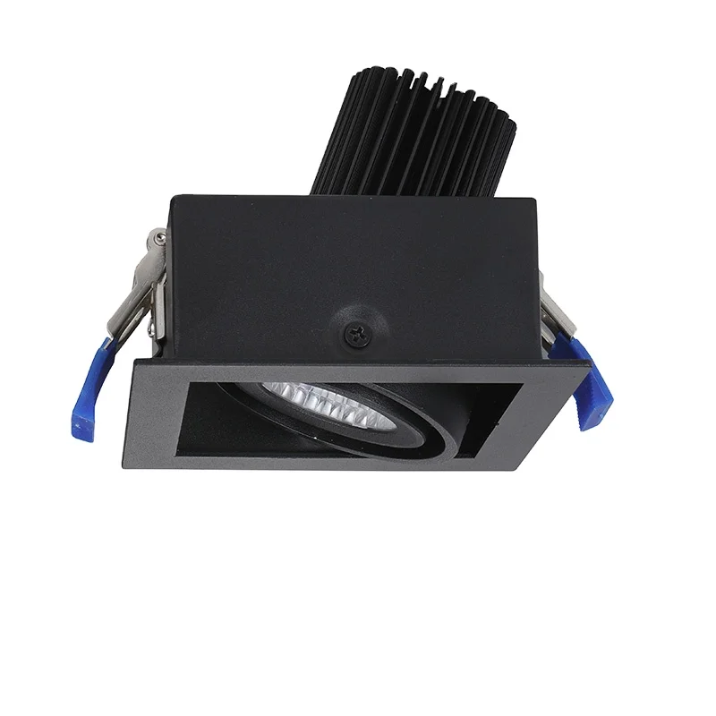 COB затемнения регулируемый Утопленный потолочный 15W светодиодный растовый светильник решетчатое